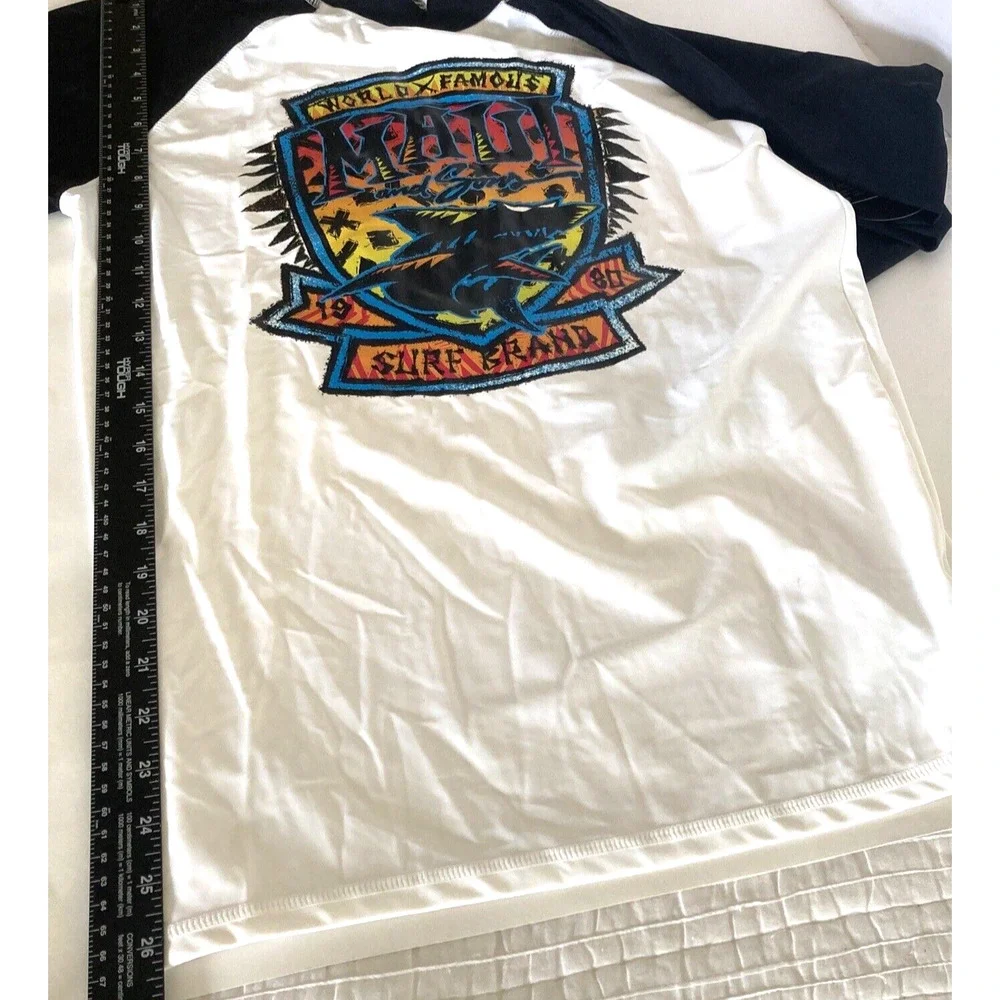 NWT Maui And Sons Swim Shirt M Surf Sun Rash Guard  Raglan UPF 50 SharkTribal